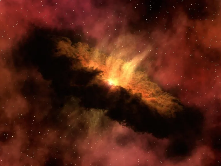 Artist concept of fledgling solar system. (Image: NASA/JPL-Caltech)