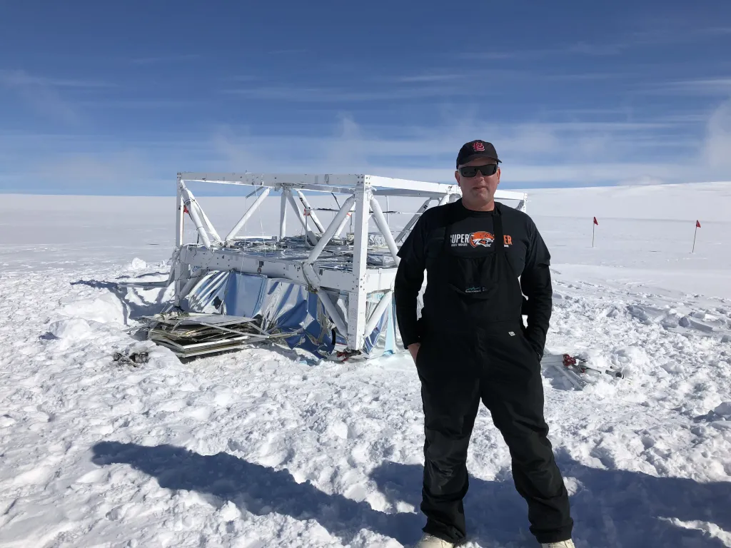 Brian Rauch in Antarctica during SuperTIGER-2.3 recovery