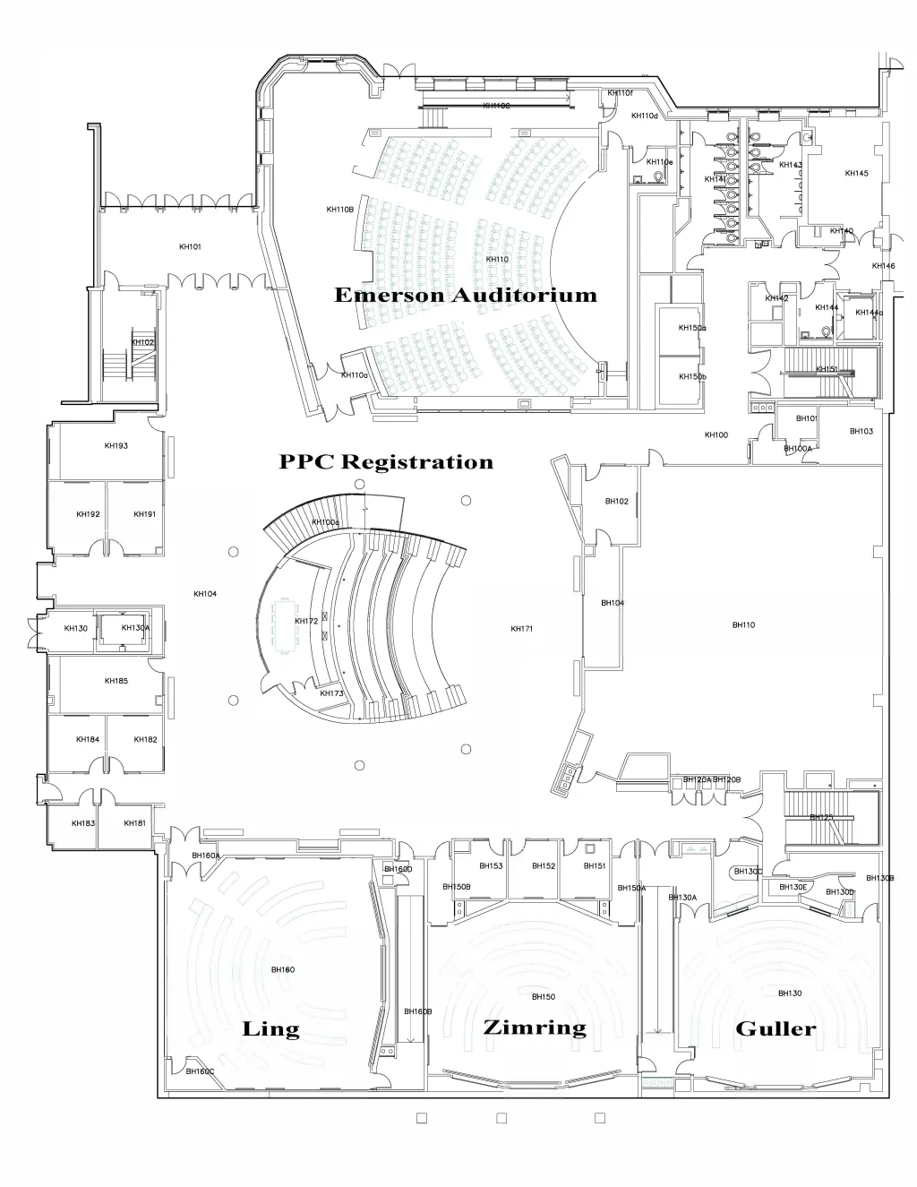 Knight-Bauer Hall First Floor Plan