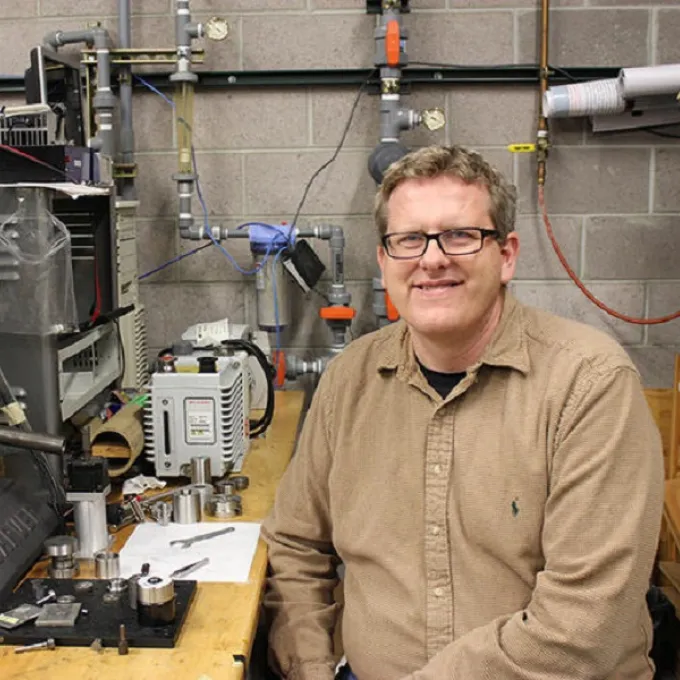 Andrew Cornelius in his lab