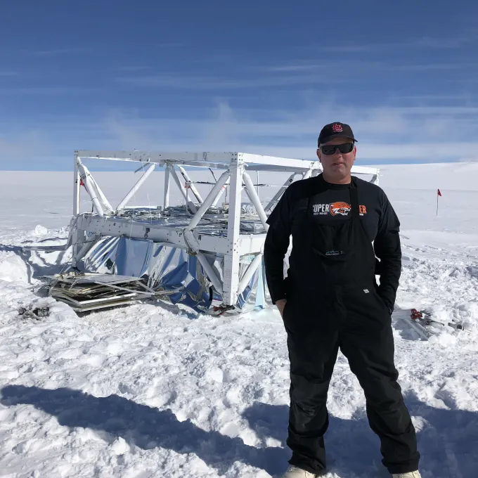 Brian Rauch in Antarctica during SuperTIGER-2.3 recovery