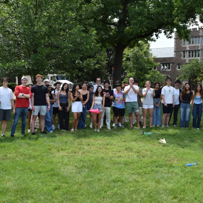 The students of Physics 191 celebrate the Water Rocket Competition